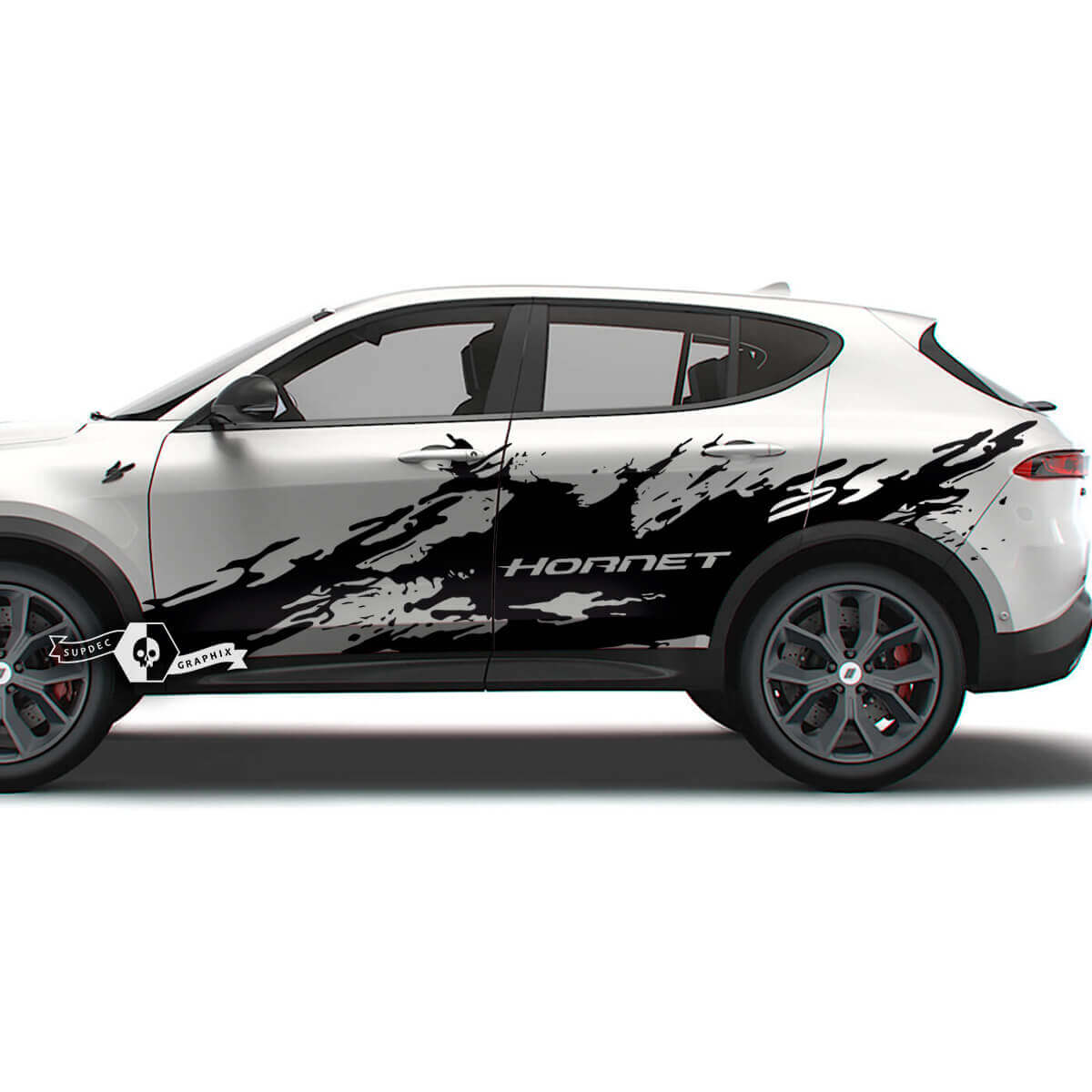 Paar Dodge Hornet Doors Side Stripes Splash Wrap Vinyl Aufkleber Aufkleber
