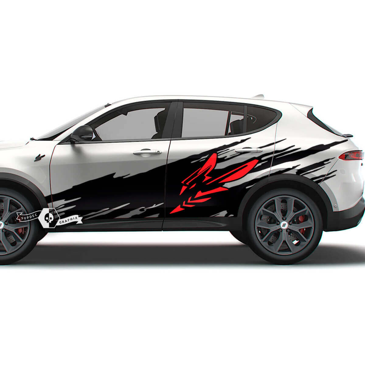 Paar Dodge Hornet Doors Side Splash Wrap Vinyl Aufkleber Aufkleber 2 Farben
