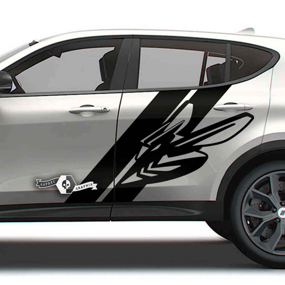 Paar Dodge Hornet Doors Splash Stripe Honeycomb Vinyl Aufkleber Aufkleber
