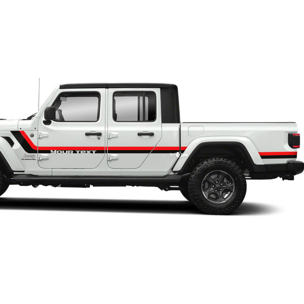 Jeep Gladiator Rubicon Retro Vintage 4x4 Off-Road Racing Stripe Kit Sport Off Road 2 Farben

