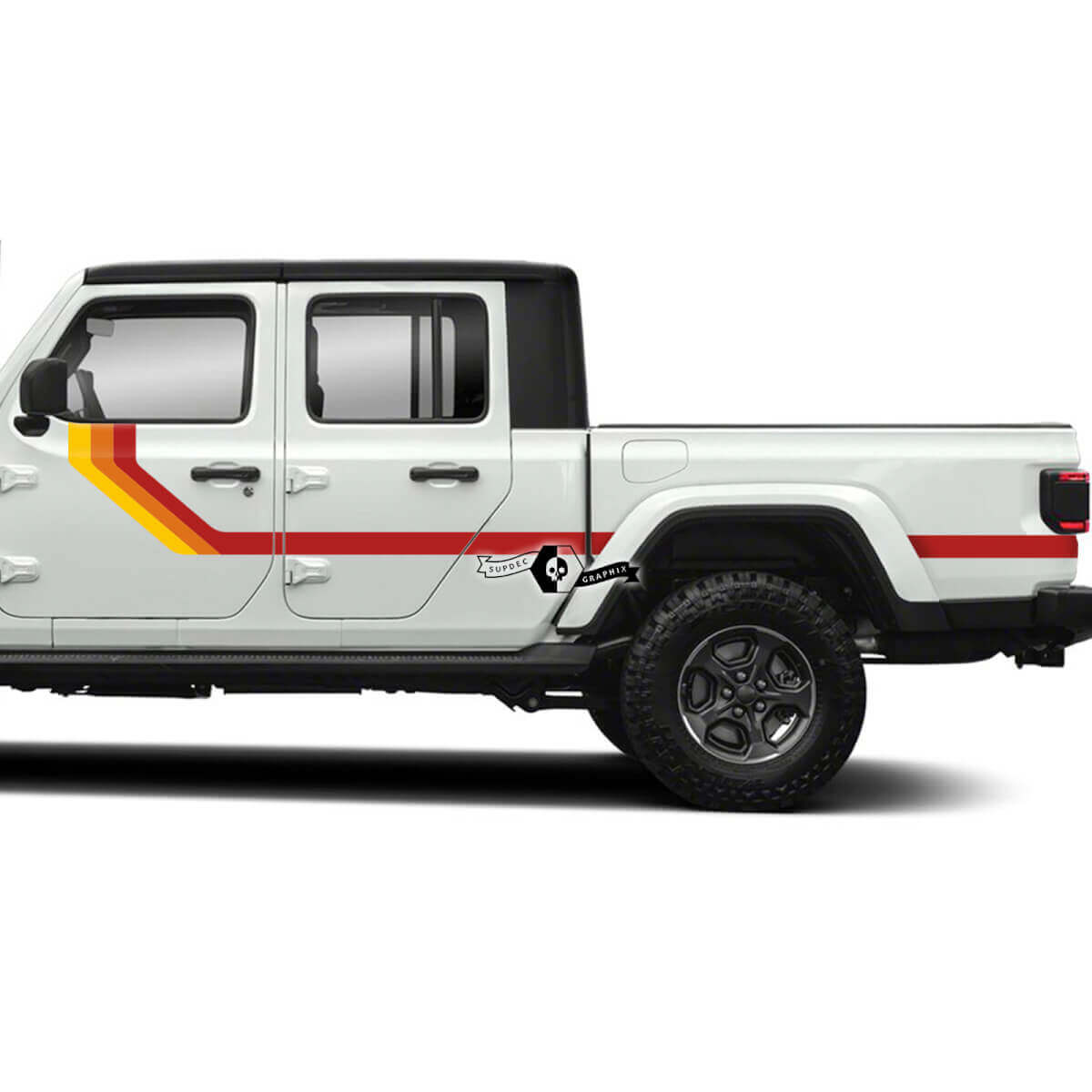 Paar Jeep Gladiator Rubicon Retro Vintage Türen 4x4 Off-Road Racing Streifen Kit Sport Off Road 3 Farben
