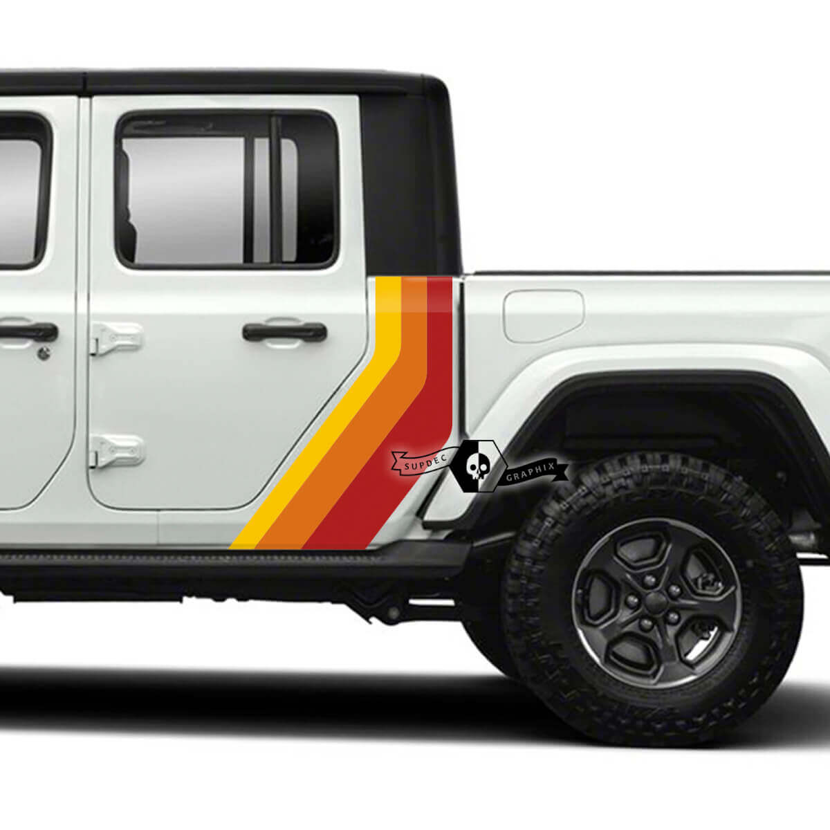 Paar Jeep Gladiator Rubicon Retro Vintage Türen Kotflügel Bettseite 4x4 Off-Road Rennstreifen Kit Sport Off Road 3 Farben
