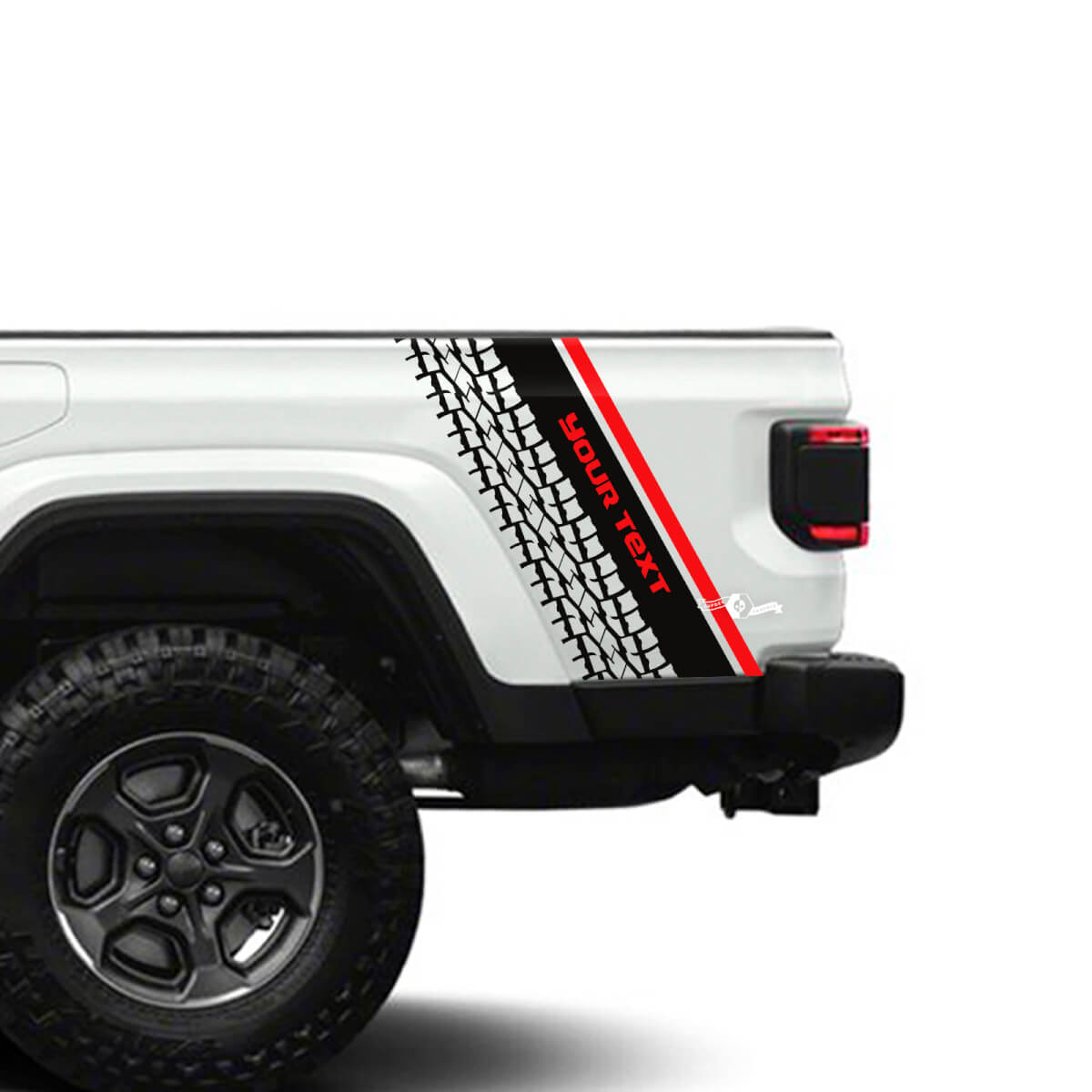 Paar Jeep Gladiator Rubicon Doors Topografische Karte 4x4 Off-Road Racing Stripe Kit Outline 2 Farben
