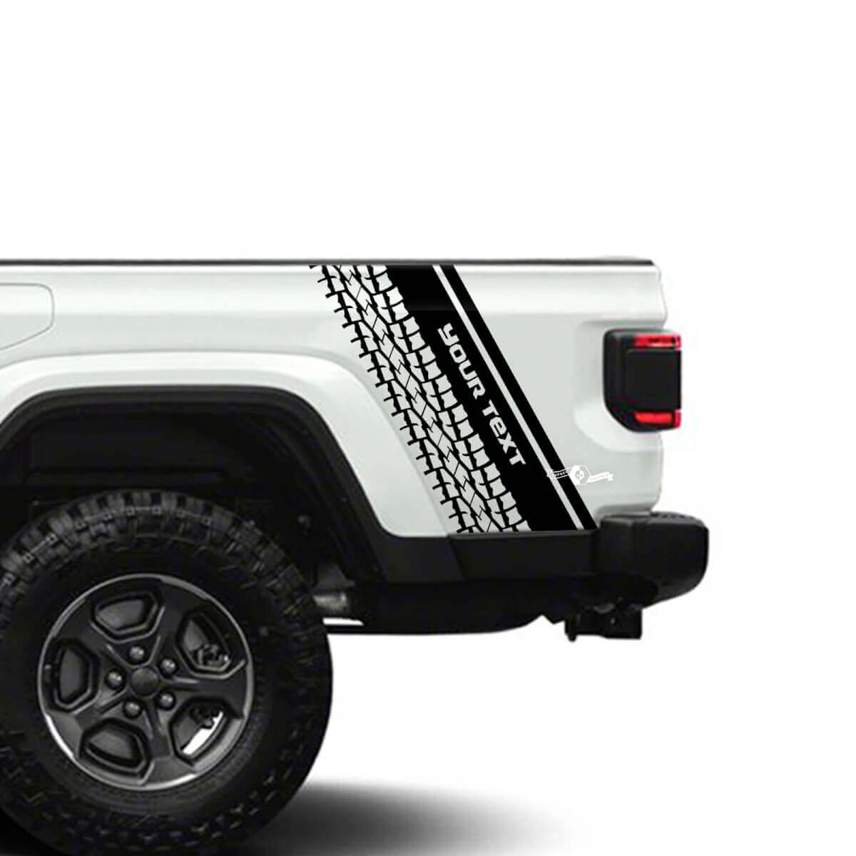 Seitenschutz Kotflügel Reifenprofil 4x4 Off-Road Rennstreifen Kit Kontur Vinyl-Aufkleber Paar für Jeep Gladiator