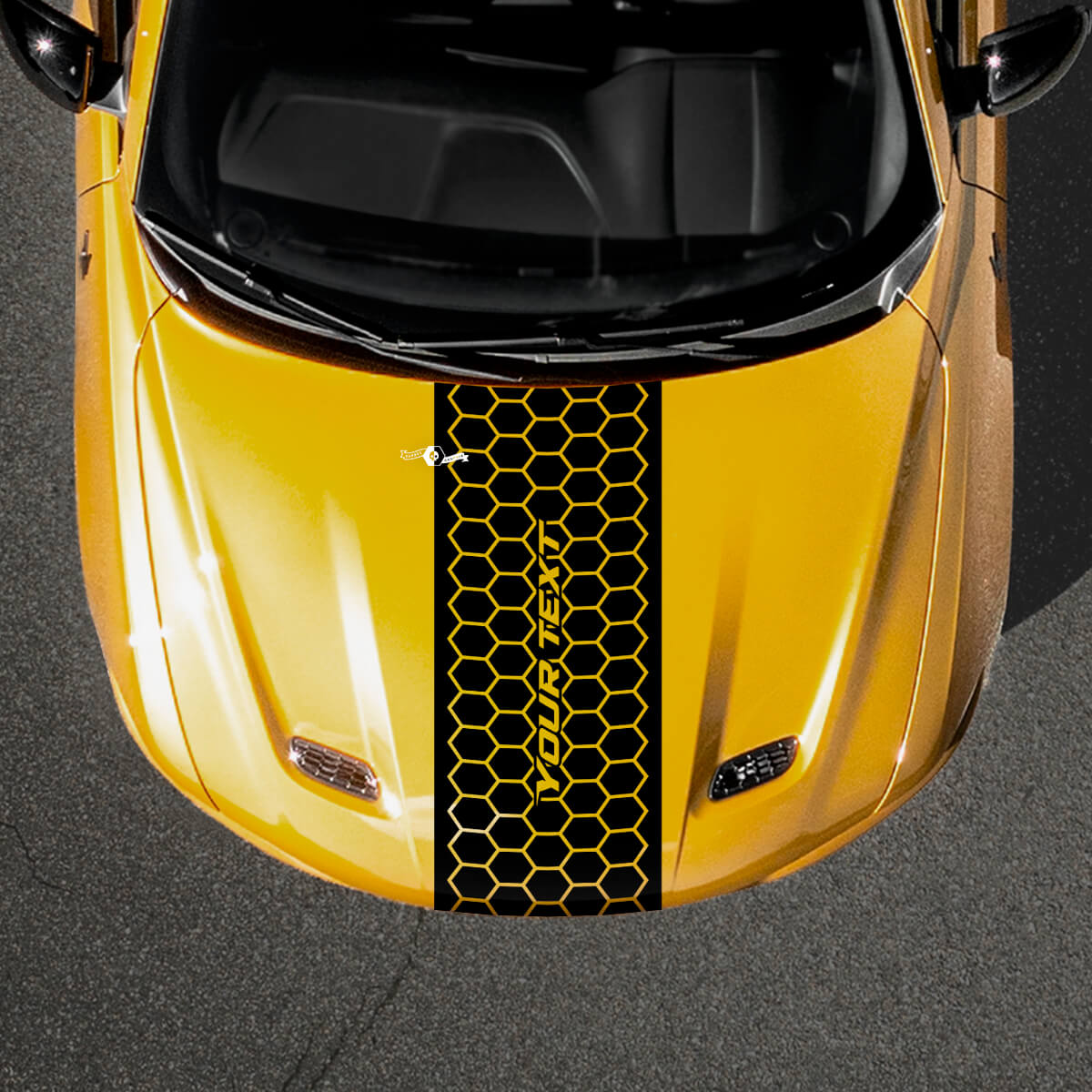 Honeycomb-Stil Custom Text Motorhaubenstreifen Vinyl-Aufkleber für Dodge Hornet