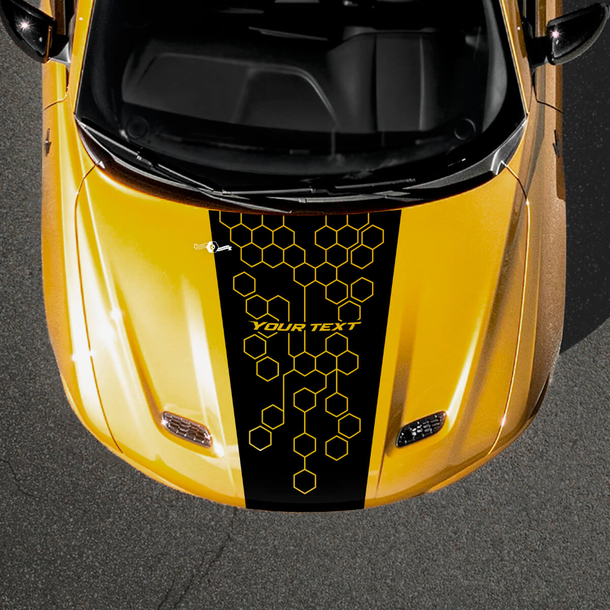 Honigwaben-Custom-Text-Motorhauben-Streifen-Aufkleber für Dodge Hornet