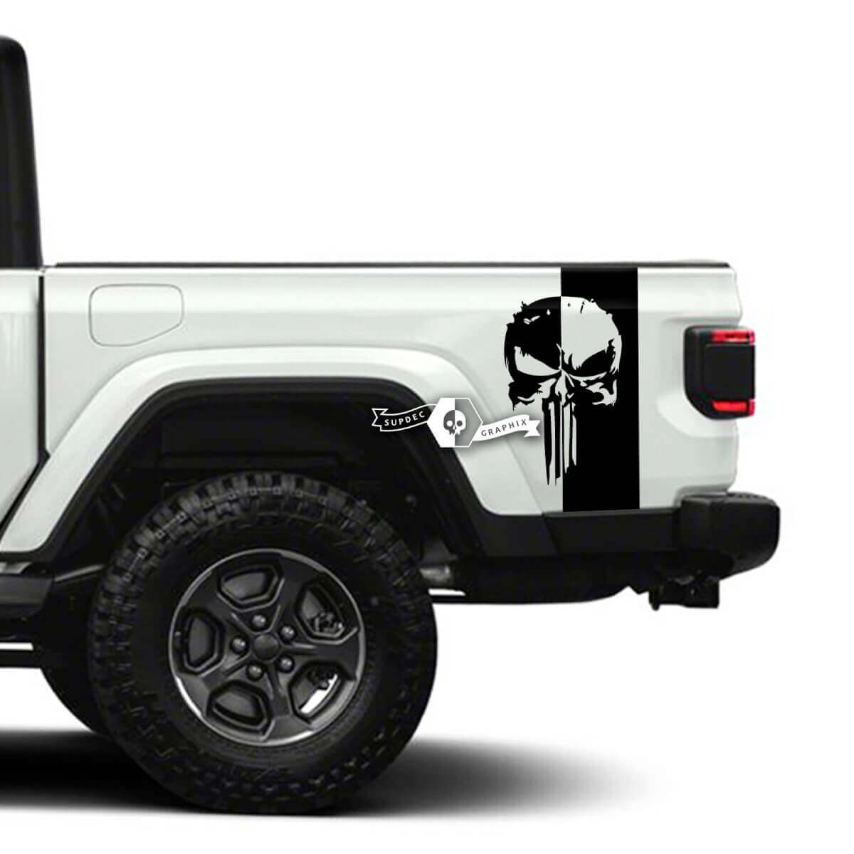 Paar Jeep Gladiator Side Punisher Aufkleber, Vinyl-Grafikstreifen
