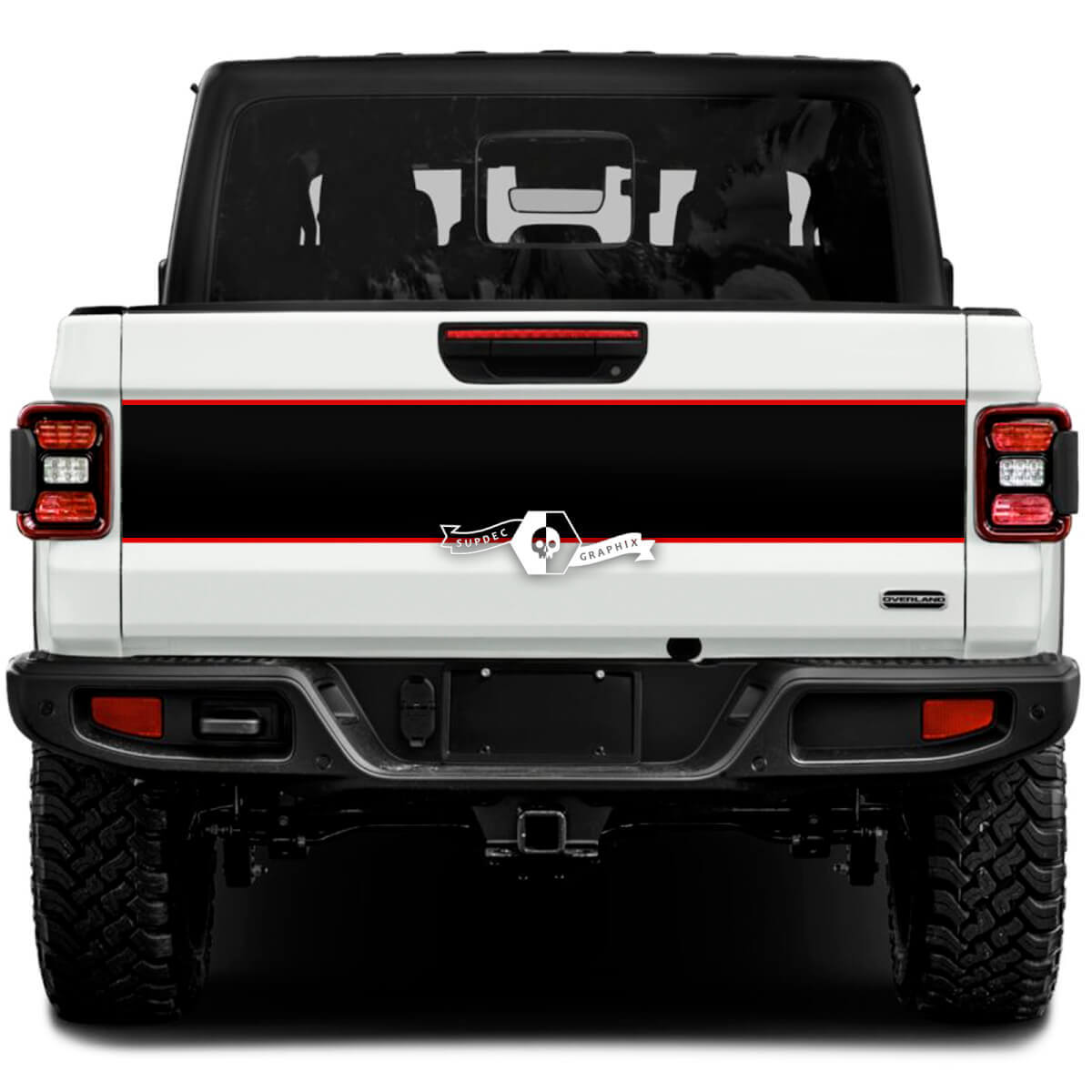 Jeep Gladiator Wrap-Aufkleber, Vinyl-Grafiken, Heckklappen-Bettverkleidung, Vinyl-Aufkleber, 2 Farben
