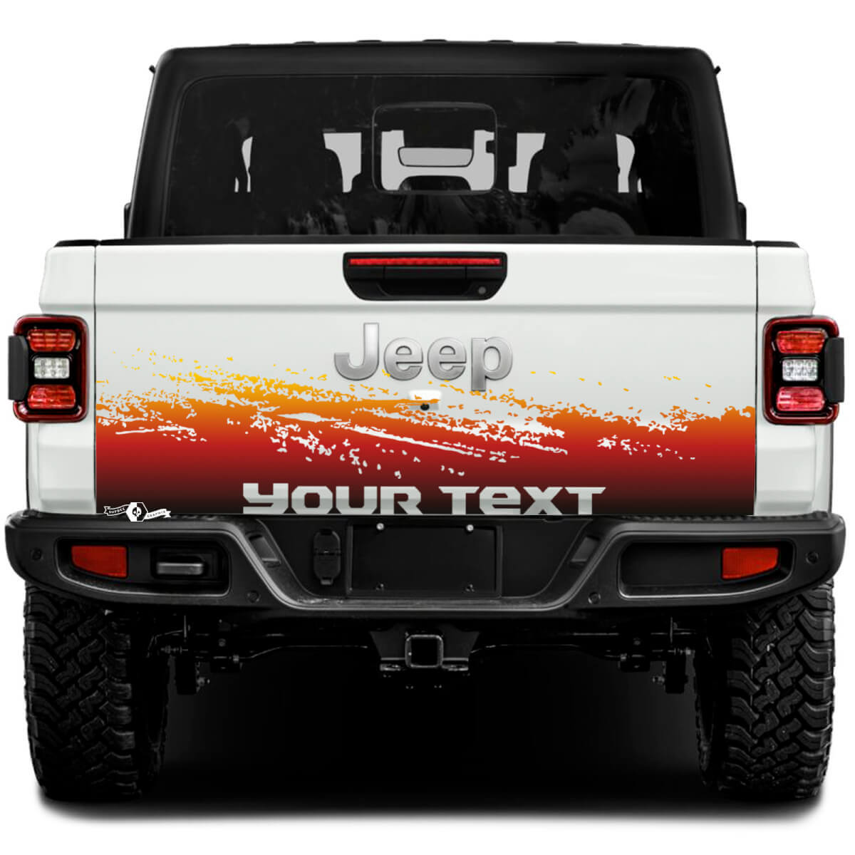 Jeep Gladiator Wrap Schlamm Aufkleber Aufkleber Vinyl Grafiken Heckklappe Bett Vintage klassische Farben Vinyl Aufkleber Aufkleber Farbverlauf 3 Farben
