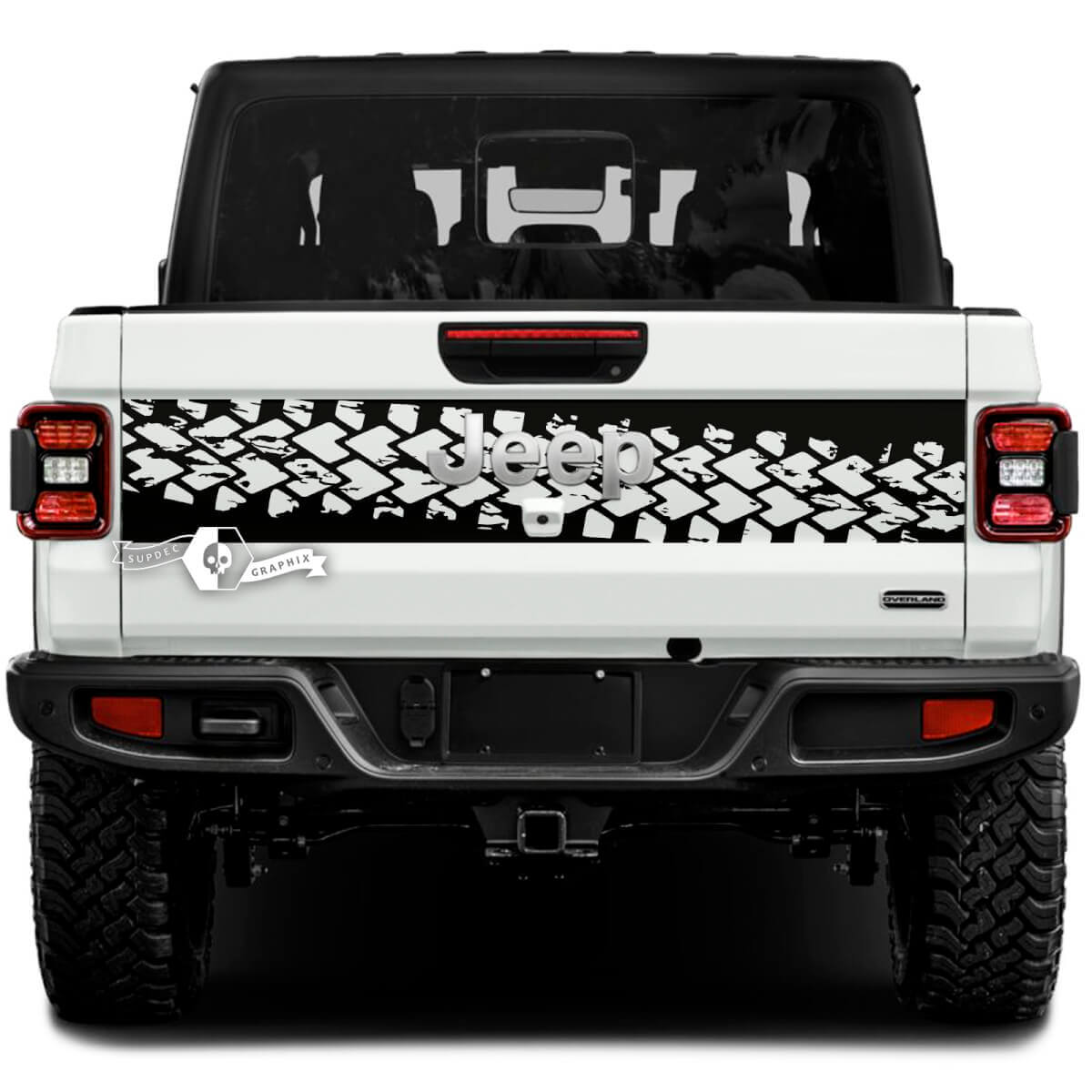 Jeep Gladiator Wrap Schlamm Reifen Spur Aufkleber Aufkleber Vinyl Grafiken Heckklappe Bett Vinyl Aufkleber Aufkleber
