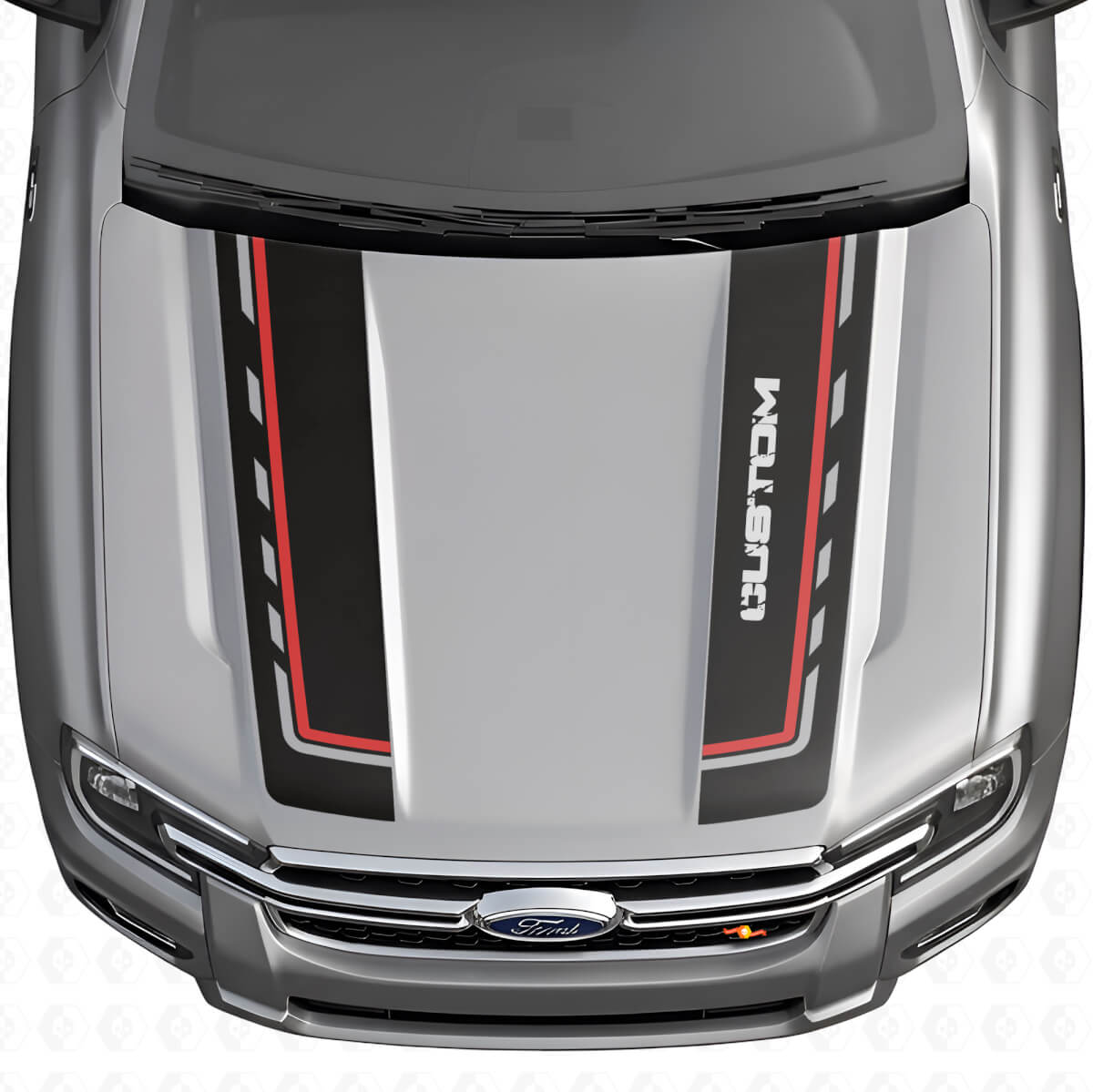 Doppeltes Custom Motorhauben-Streifen Vinyl-Aufkleber-Set für Musclecar Ranger