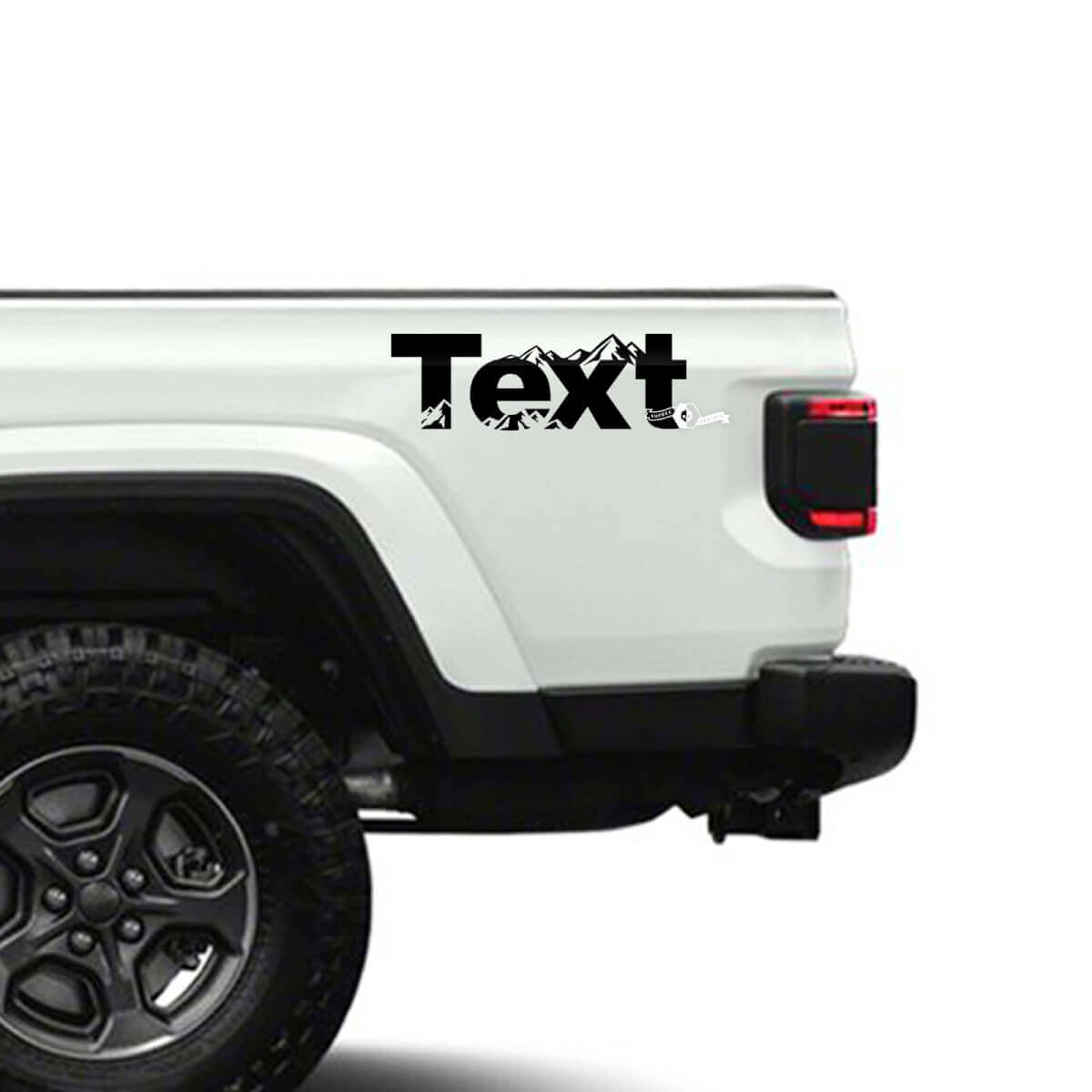 Benutzerdefinierte Text Berge Seiten Vinyl Aufkleber Sticker für Jeep Gladiator