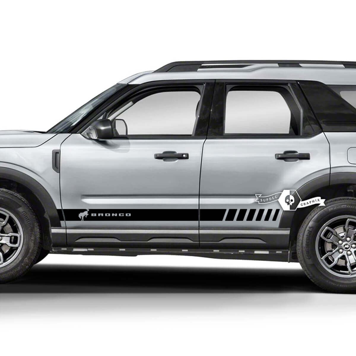 2x Ford Bronco Rocker Panel Side Logo Line Aufkleber Aufkleber
