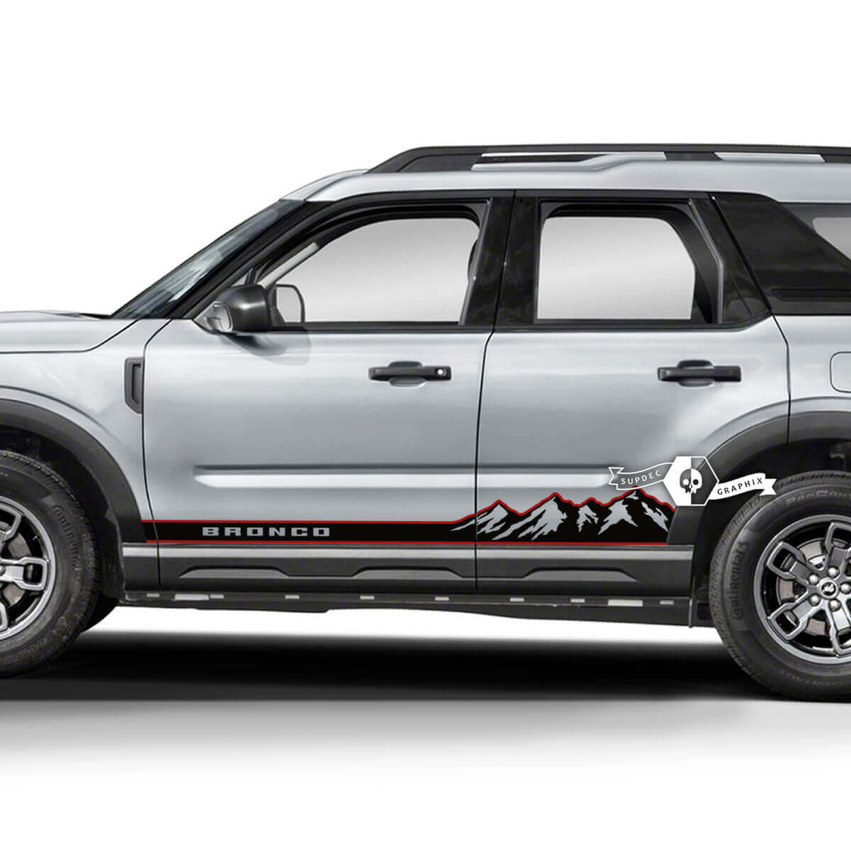 2x Musclecar horse Mountains Forest Doors Side Logo Trim Aufkleber Aufkleber 2 Farben
