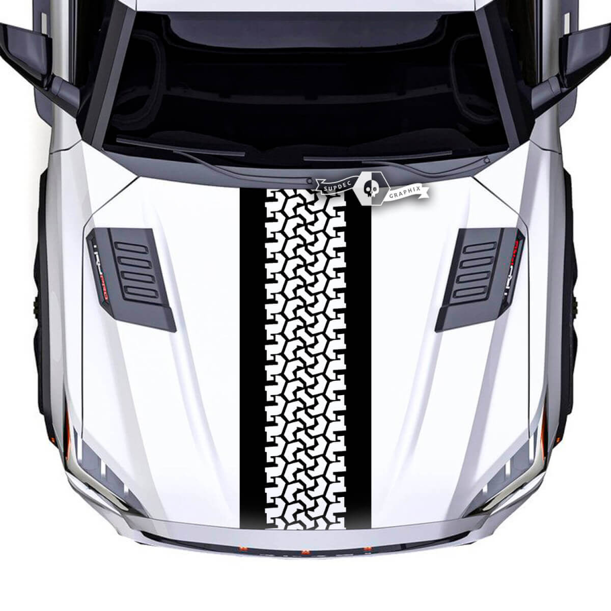 Toyota Sequoia Hood Tire Track Off Road Mud Vinyl Aufkleber Aufkleber passend für Toyota Sequoia
