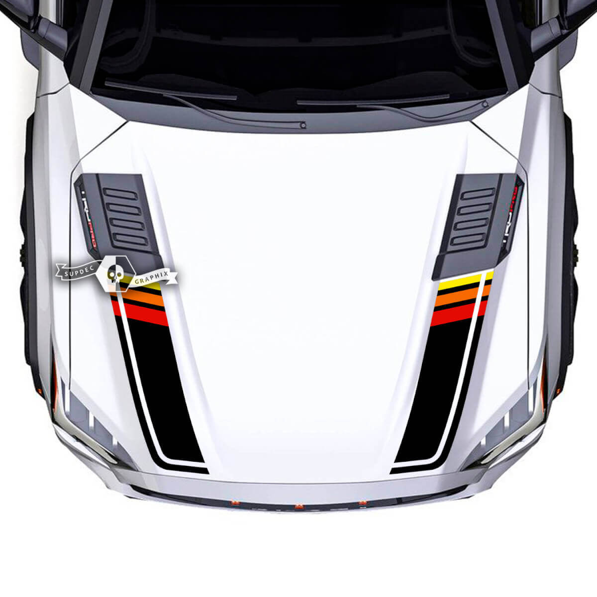 Toyota Sequoia Hood Retro Vintage Classic Colors Trim Vinyl Aufkleber Aufkleber passend für Toyota Sequoia Spilled
