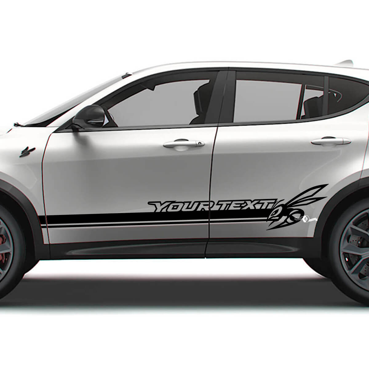 Custom Hornet Logo Tür Seitenstreifen Vinyl Aufkleber für Dodge Hornet