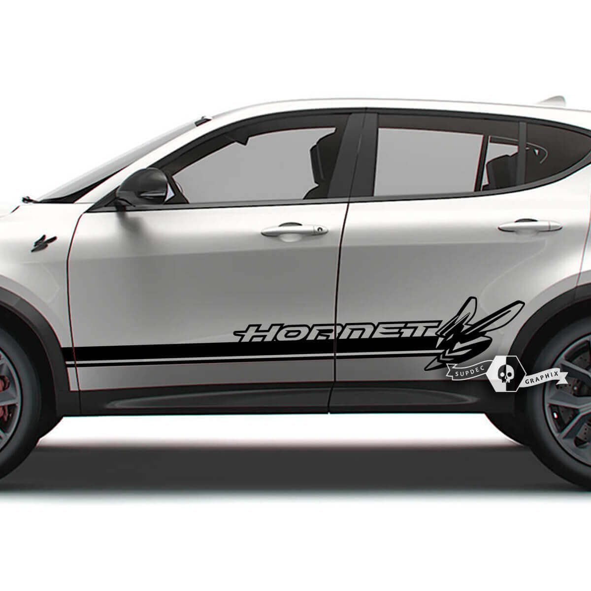 Paar Dodge Hornet Doors Side Stripes Logo Vinyl Aufkleber Aufkleber
