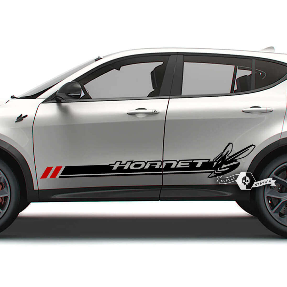 Hornet Style Türseitenstreifen Logo Vinyl Aufkleber Set für Dodge Hornet