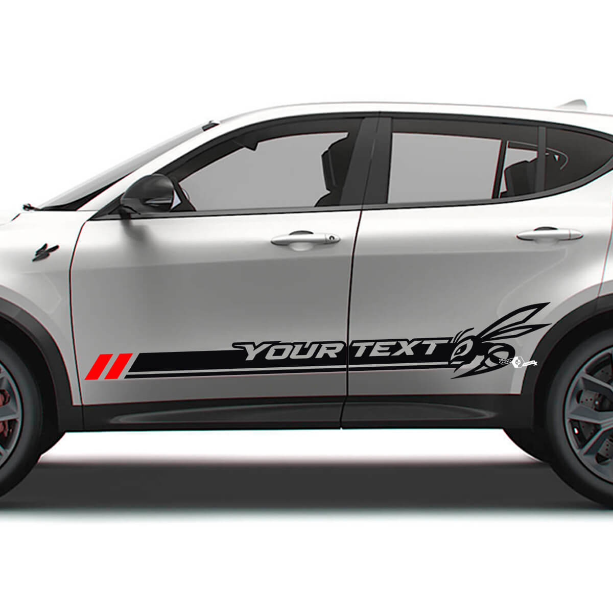 Hornet Style Türseitenstreifen Logo Vinyl Aufkleber Set für Dodge Hornet