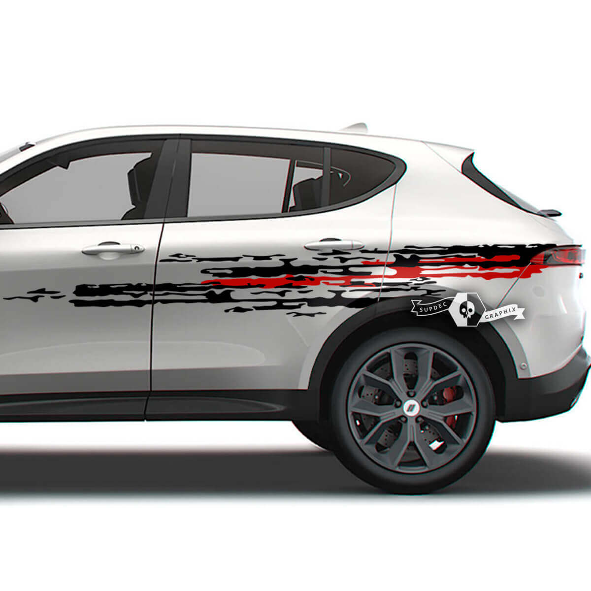 Paar Dodge Hornet Doors Side Stripes Splash Wrap Mud Dazzle Paint Destroyed Vinyl Aufkleber Aufkleber 2 Farben
