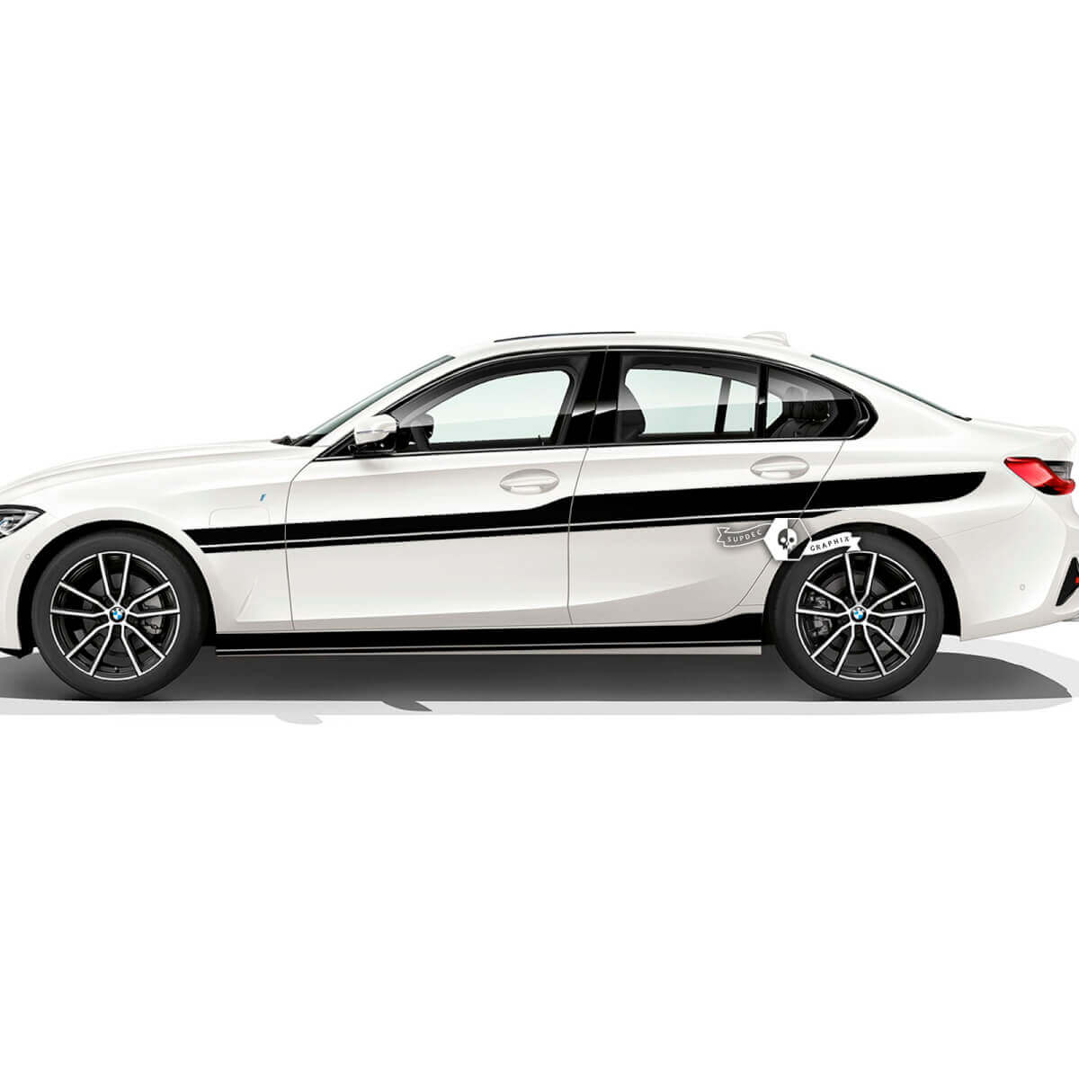 Paar BMW Hood Doors Side Stripes Rally Motorsport Rear Fender Trim Vinyl Decal Sticker F30 G20

