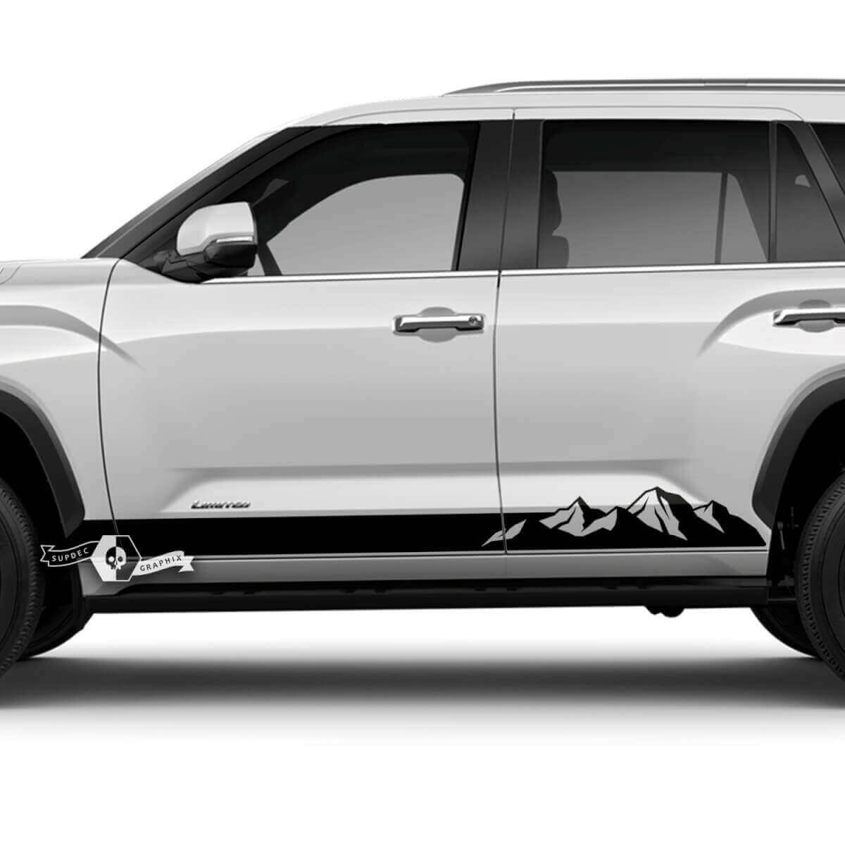 Mountain Style Schwellerstreifen Vinylaufkleber für Toyota Sequoia