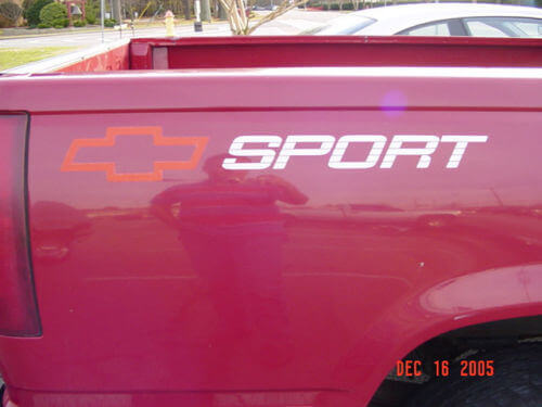 Chevrolet-Logo Sport Truck Kotflügel Vinyl-Aufkleber Paar für Chevy Autos
