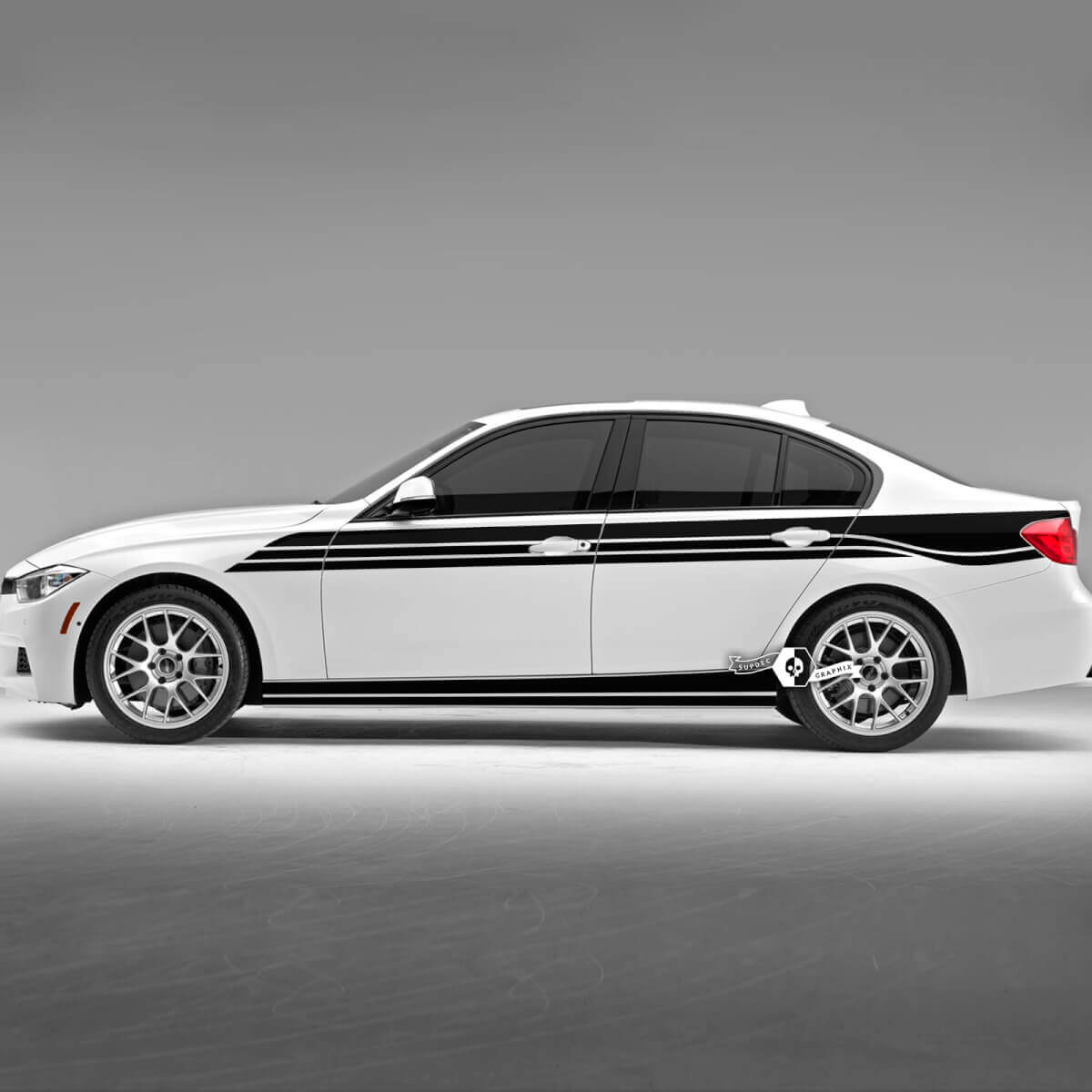 Paar BMW Doors Lines Up Seitenstreifen Rally Motorsport Trim Vinyl Aufkleber Aufkleber F30 G20
