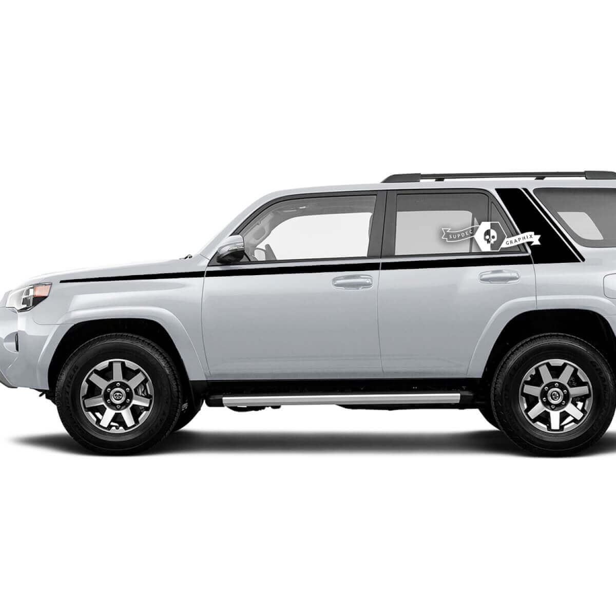 Angular Line Seitentüren Vinylaufkleber Decal Für Toyota 4Runner 5. Generation