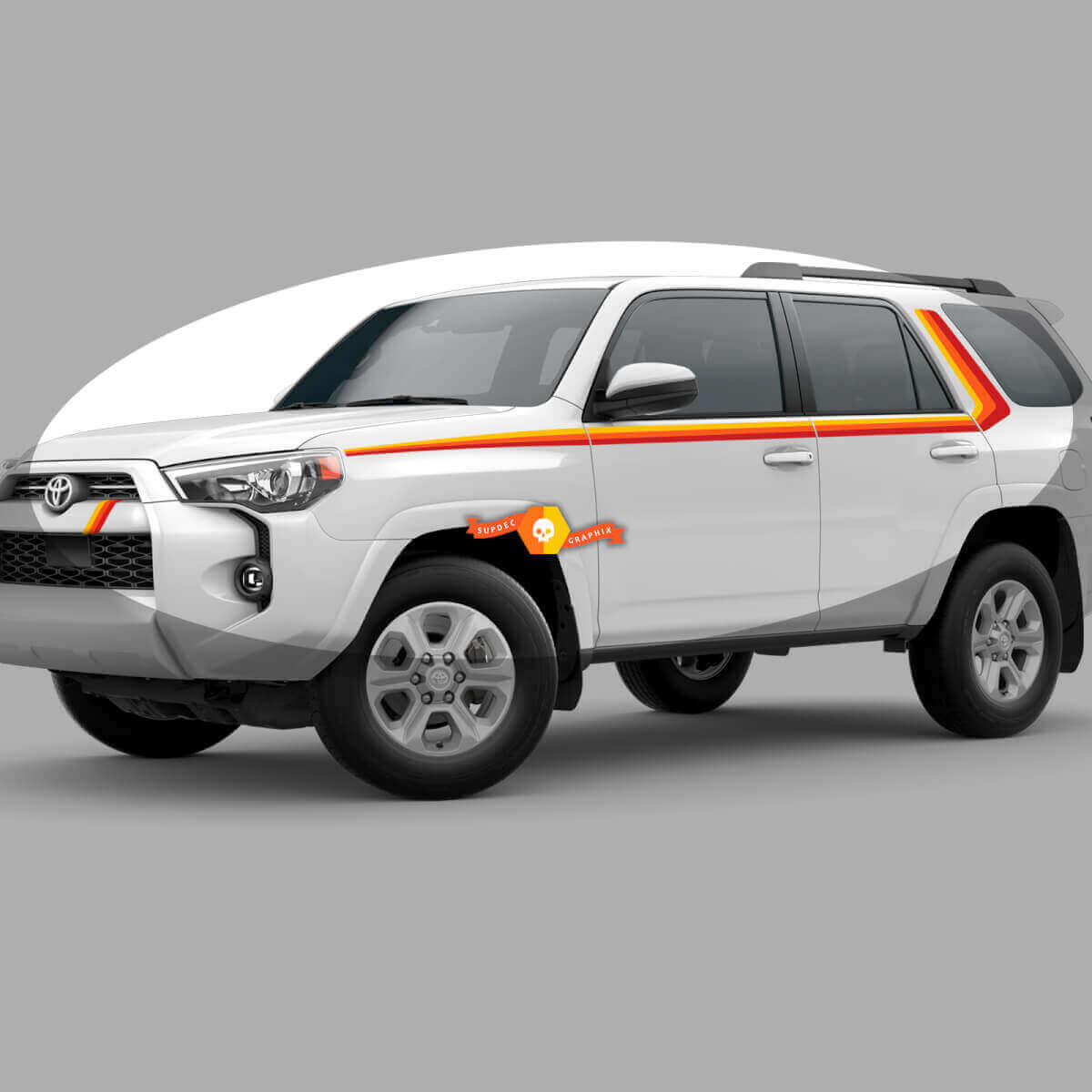 40. Jubiläum Vintage-Streifen Seitenaufkleber-Set für Toyota 4Runner