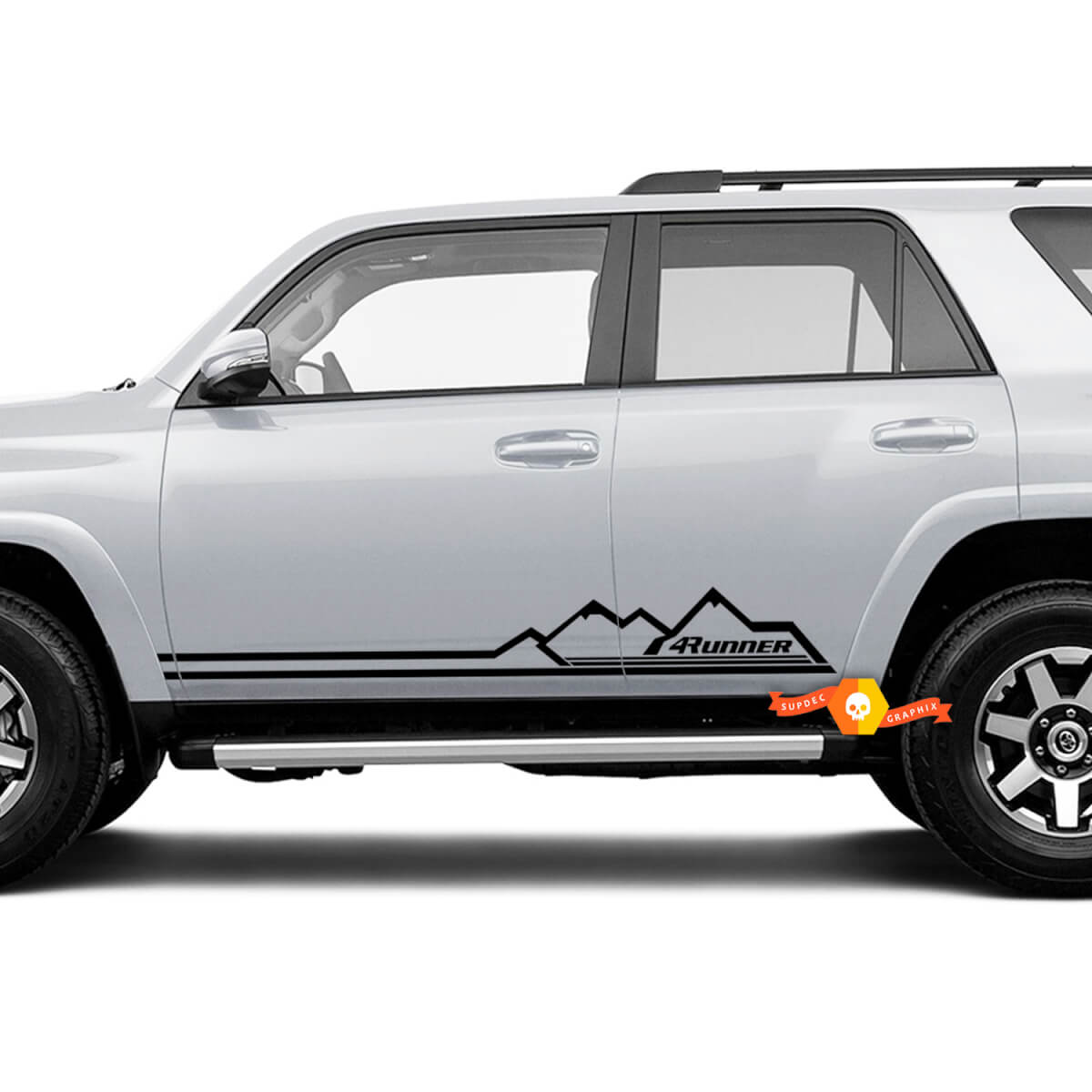 Paar 4Runner Seitentür Vinyl Mountains Vintage Aufkleber Streifen Aufkleber für Toyota 4Runner TRD
