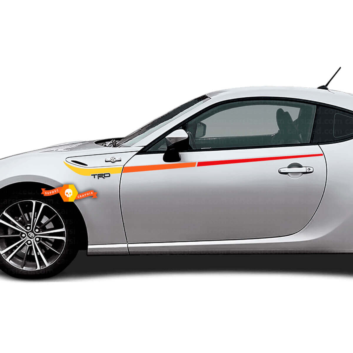 TRD Vintage-Stil Seitenstreifen Vinyl-Aufkleber für Toyota GT86