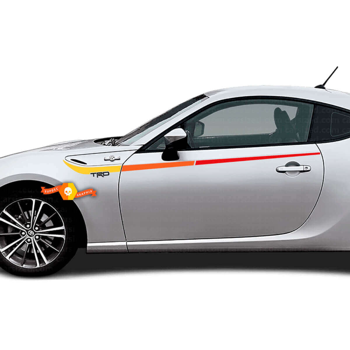 TRD Vintage Style Seitenstreifen Vinyl-Aufkleber-Kit für Toyota GT86