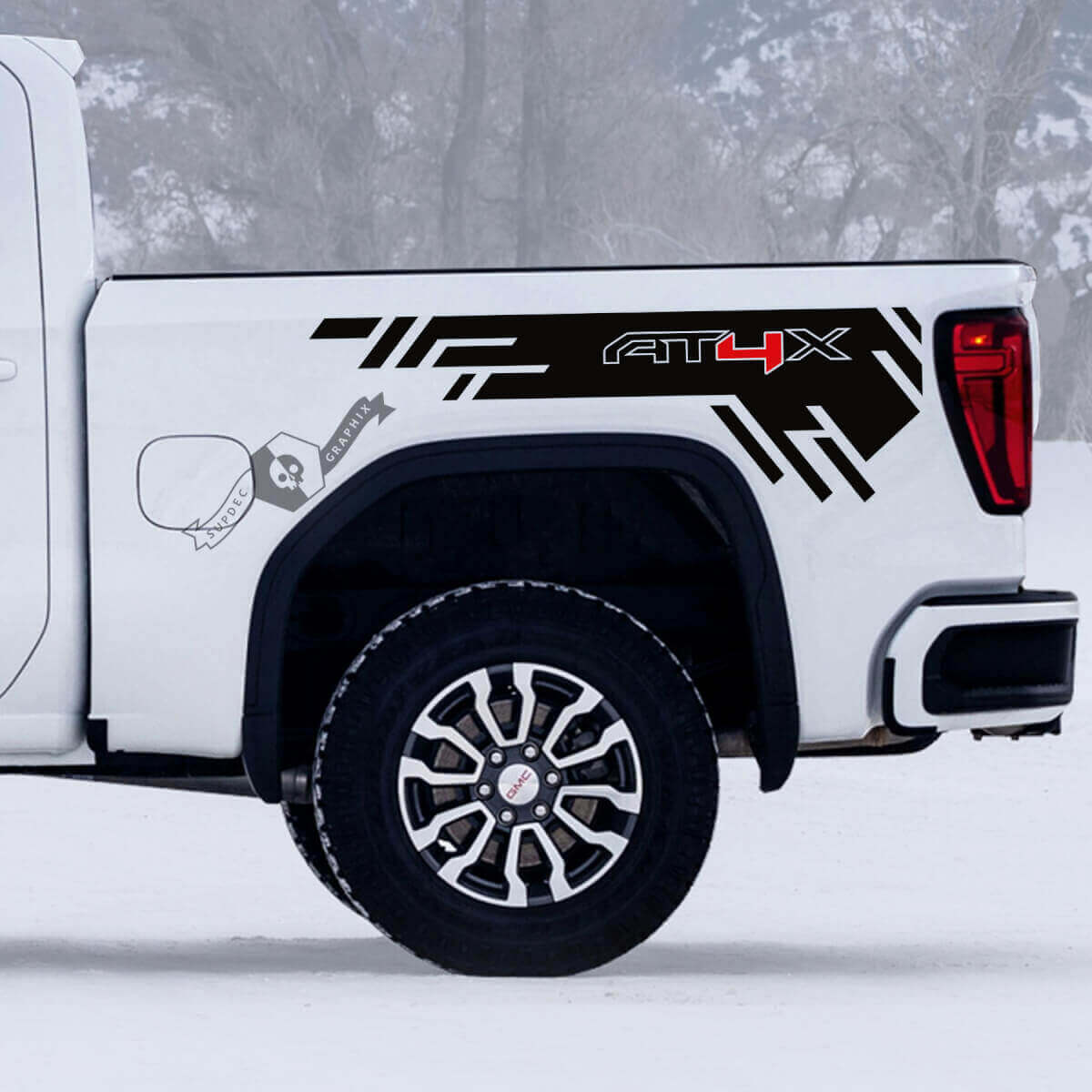 AT4X Off-Road Seitenwand Vinyl-Aufkleberset für GMC Sierra 1500