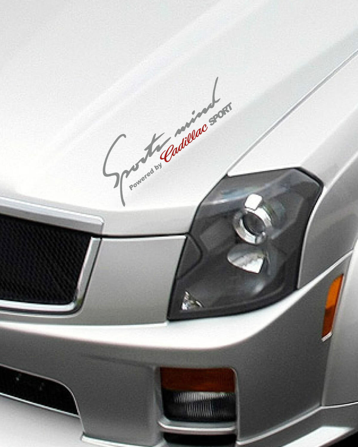 Sports Mind Powered by Cadillac Sport Hauben-Vinylaufkleber für Cadillac