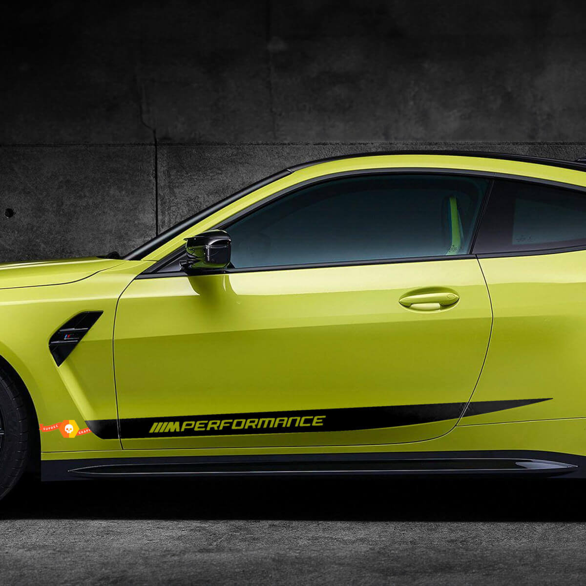 BMW M4 M3 G82 G83 M Performance Seitentüren Streifen M Vinyl-Aufkleber
