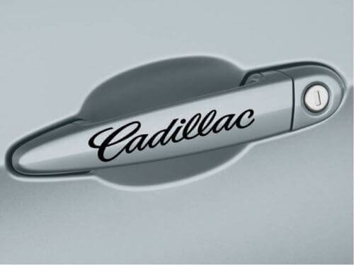Cadillac Schriftzug Türgriff Vinyl-Aufkleber Paar für Cadillac