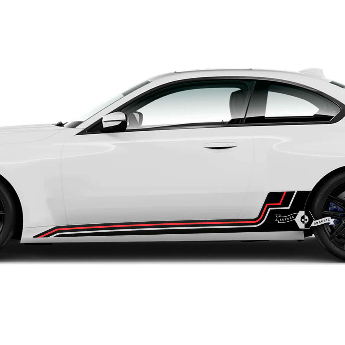 Paar BMW M2 M240 G42 F22 F87 M Performance Rocker Panel Seitenstreifen Ascent Line Türen Streifen M Vinyl Aufkleber Aufkleber 2 Farben
