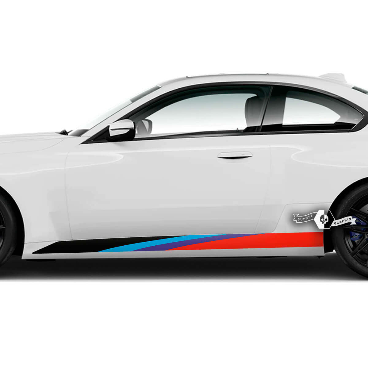 Paar BMW M2 M240 G42 F22 F87 M Performance Rocker Panel Seitenstreifen Türen Vinyl Aufkleber Aufkleber M Style
