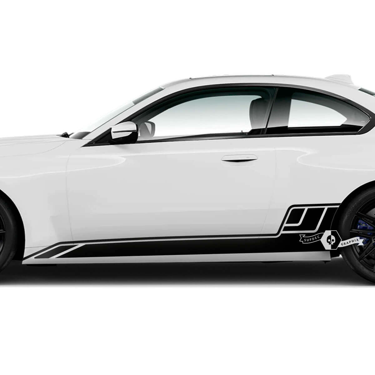 Paar BMW M2 M240 G42 F22 F87 M Performance Rocker Panel Seitenstreifen Türen Streifen Vinyl Aufkleber Aufkleber
