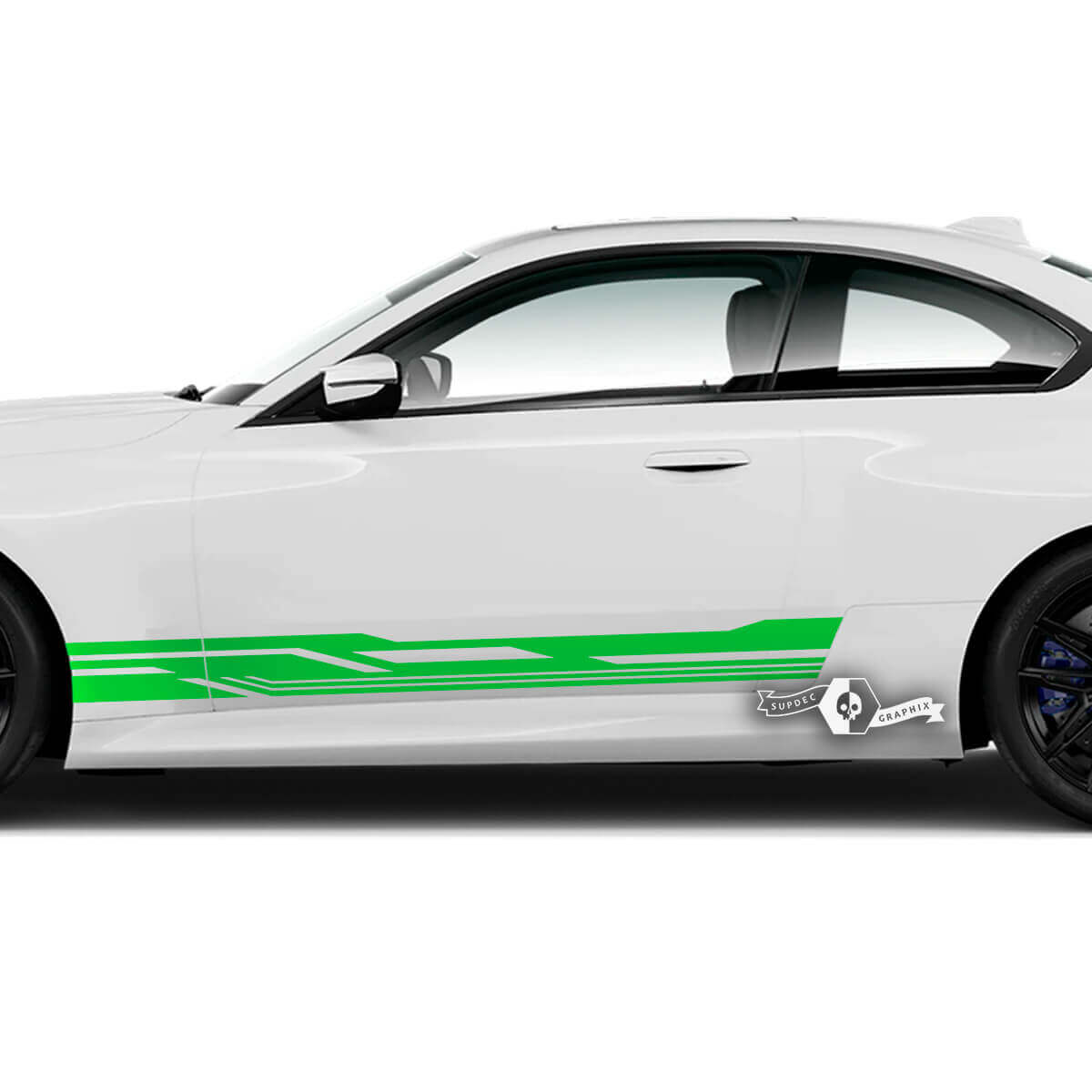 Paar BMW M2 M240 G42 F22 F87 M Performance Seitenstreifen Türen Moderne Streifen Vinyl Aufkleber Aufkleber
