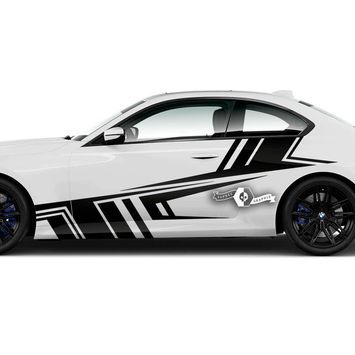 Paar BMW M2 M240 G42 F22 F87 M Performance Wrap Splash Side Fender Doors Lines Vinyl Aufkleber Aufkleber
