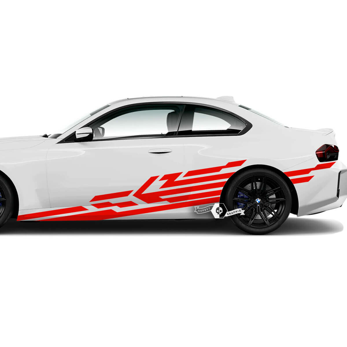 Paar BMW M2 M240 G42 F22 F87 M Performance Wrap Splash Side Fender Doors Lines Bett Vinyl Aufkleber Aufkleber
