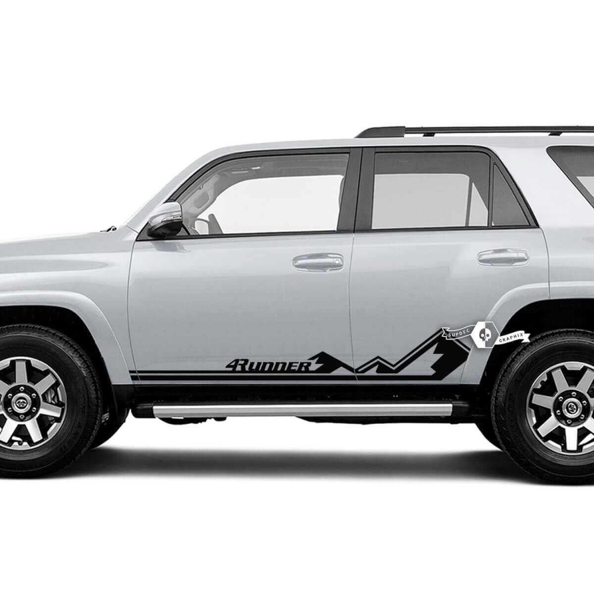 Paar 4Runner Seitentür-Vinylberge Rocker Panel Stripe Vinyl-Aufkleberaufkleber für Toyota 4Runner TRD
