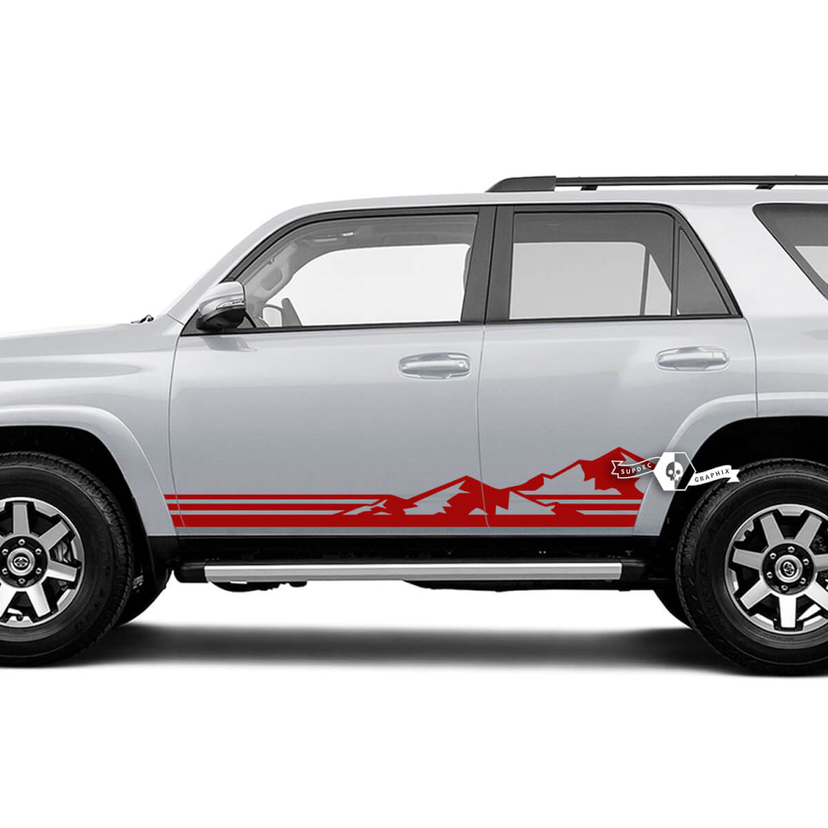 Mountain Peaks Streifen Seiten Vinyl Aufkleber für Toyota 4Runner
