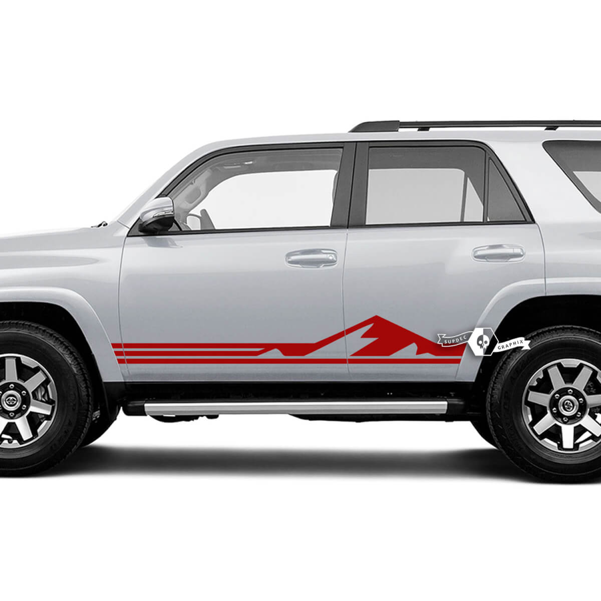 Mountaiin Stil Streifen Seiten Vinyl Aufkleber Sticker für Toyota 4Runner