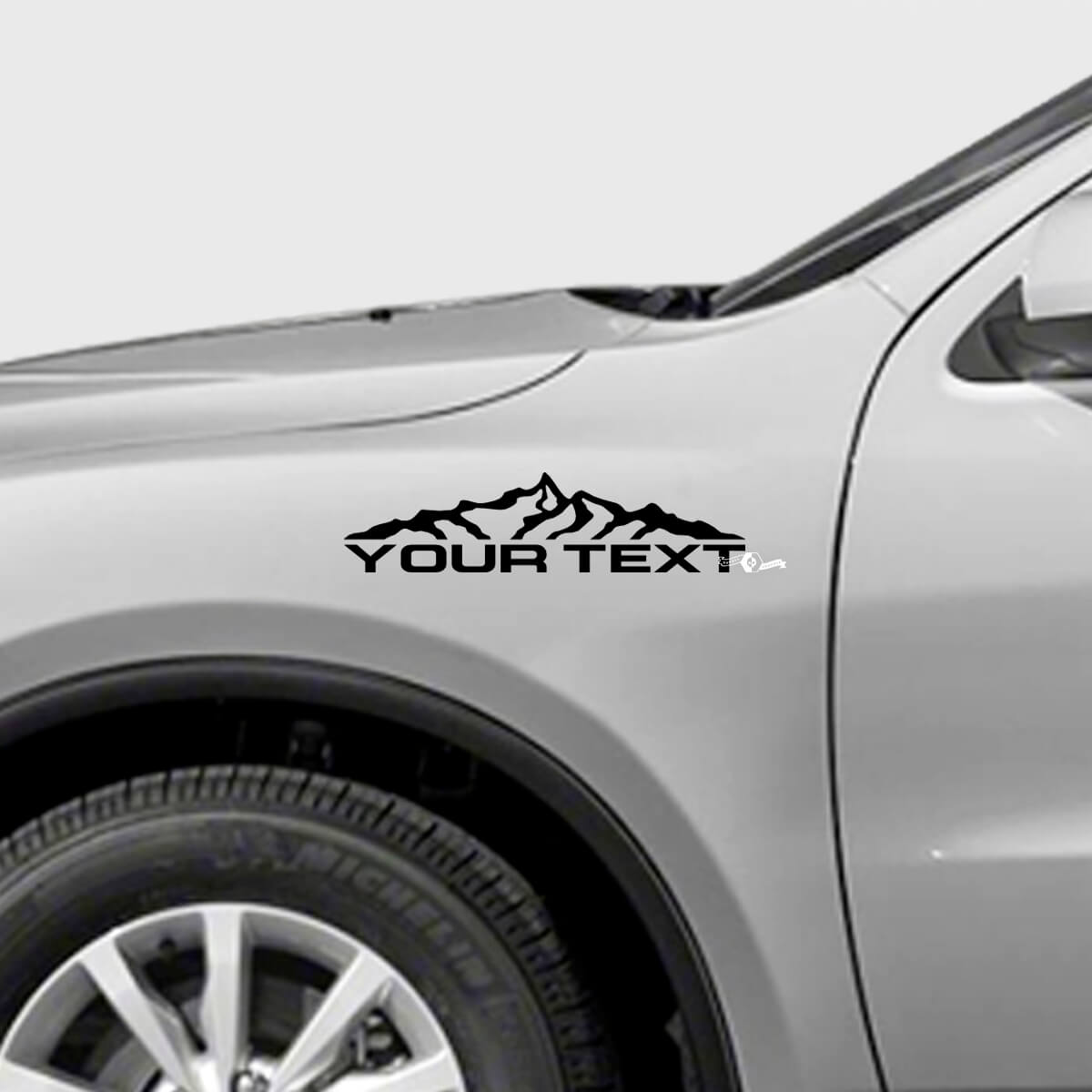 Individuelles Textgebirge Kotflügel Vinylaufkleber-Set für Dodge Durango