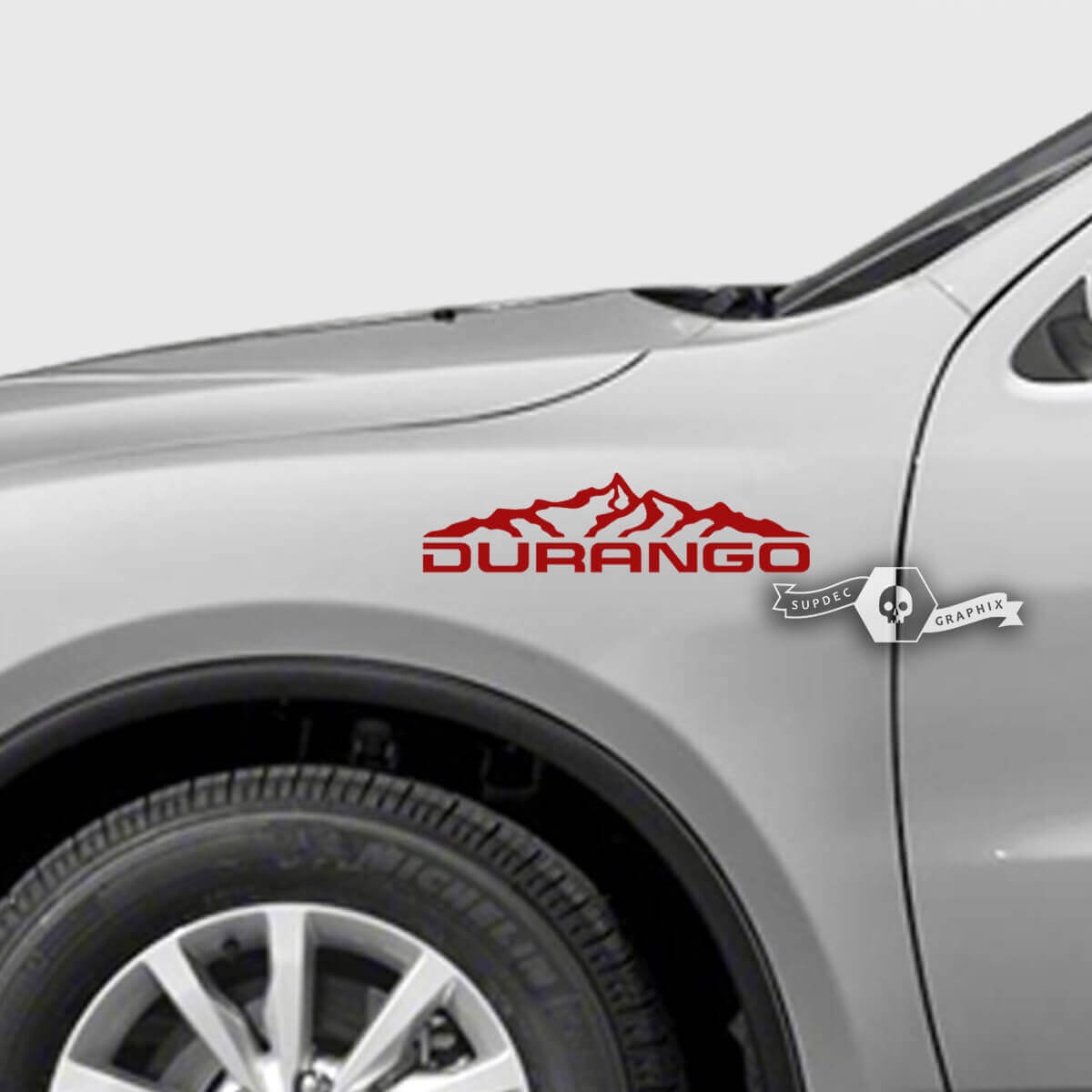 Paar Dodge Durango Side Fender Mountains Stripes Aufkleber Vinyl-Aufkleber

