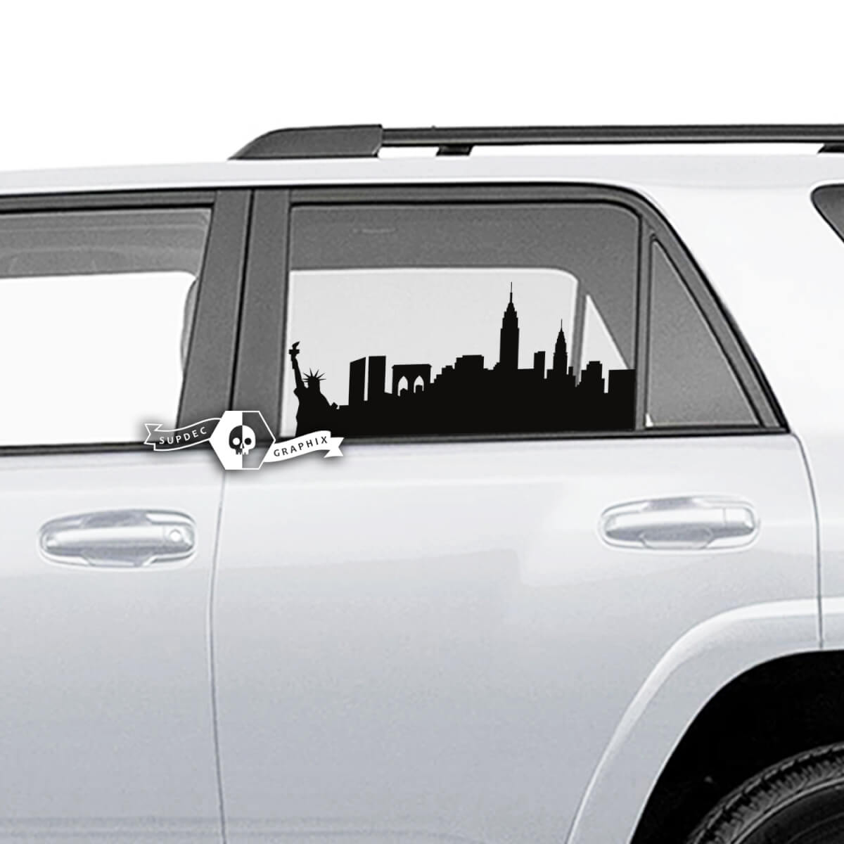 Paar 4Runner Fenster-Vinyl-Aufkleber für die Freiheitsstatue auf der Seite für Toyota 4Runner
